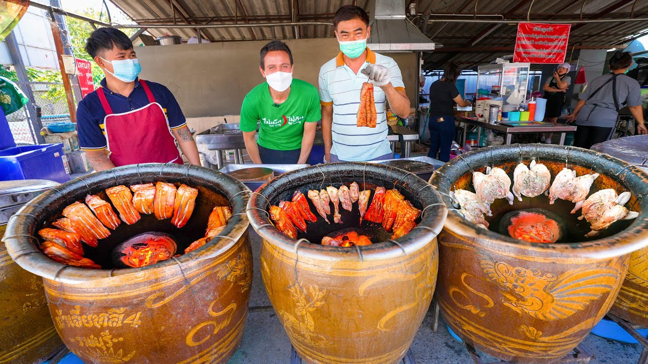 Tandoori Pork Belly!! THAI STREET FOOD – Insane Meat Tour in Chiang Mai, Thailand!