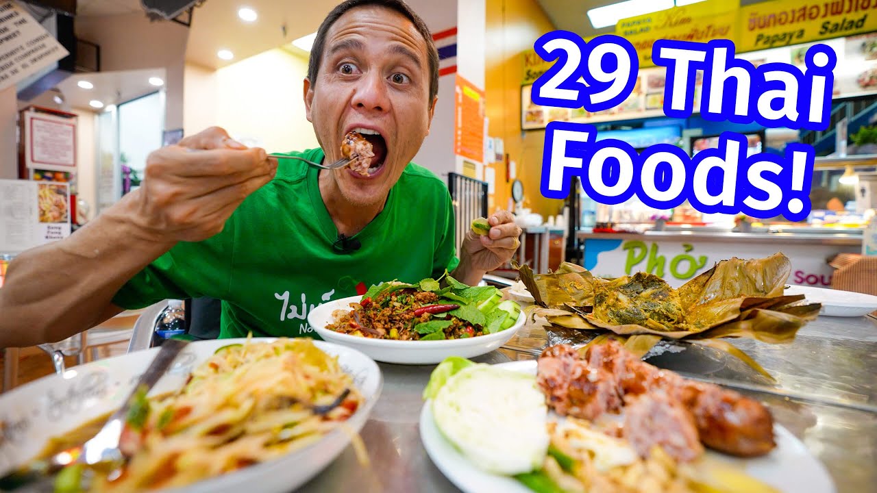 Huge Thai Food Tour!!  ️ SPICY STREET FOOD + Boat Noodles!! | Best Thai Food in Los Angeles!!