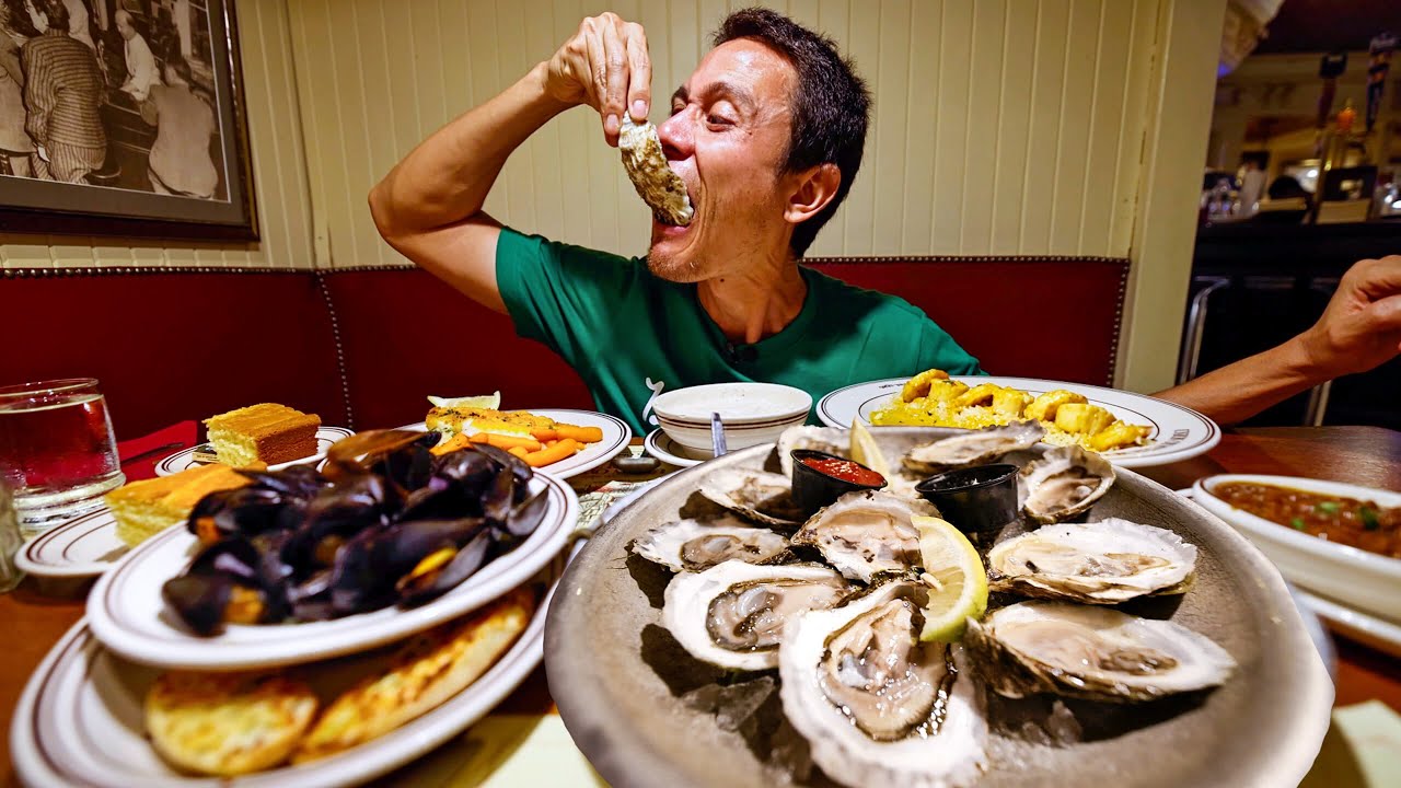 America’s Oldest Restaurant!!   OYSTER BAR + CLAM CHOWDER!! | Union Oyster House, Boston!