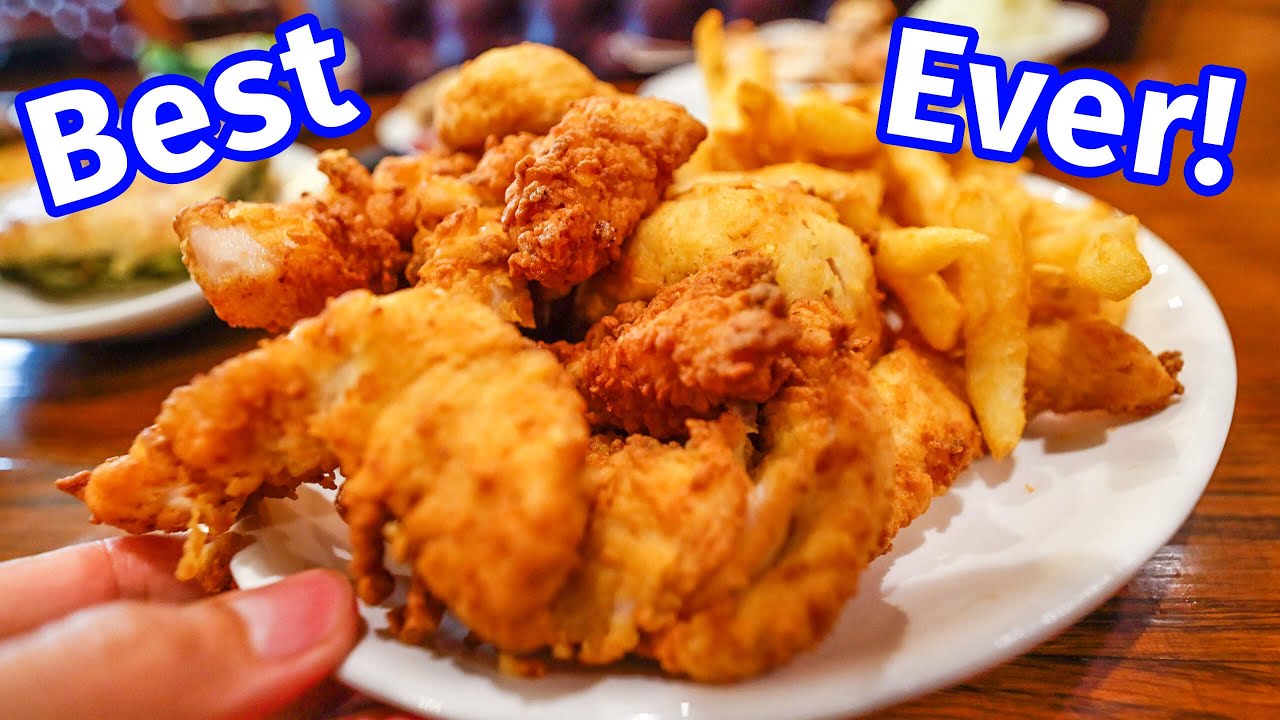 Best American Food – ORIGINAL FRIED CHICKEN TENDERS!! (Since 1917) + Frozen Mudslide Milkshake!!