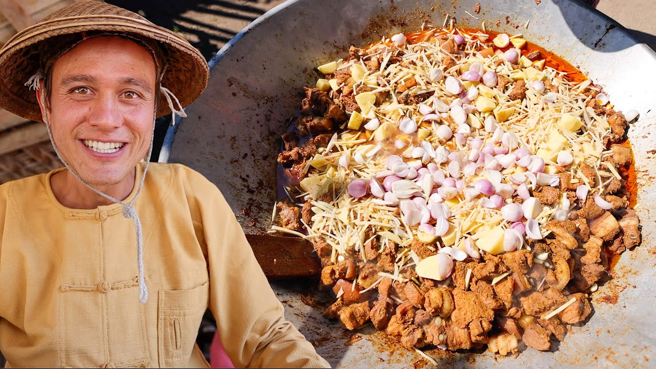 Burmese Food – CURRY JACUZZI!! 5 Aunty’s Cooking For Entire Shan Village!!