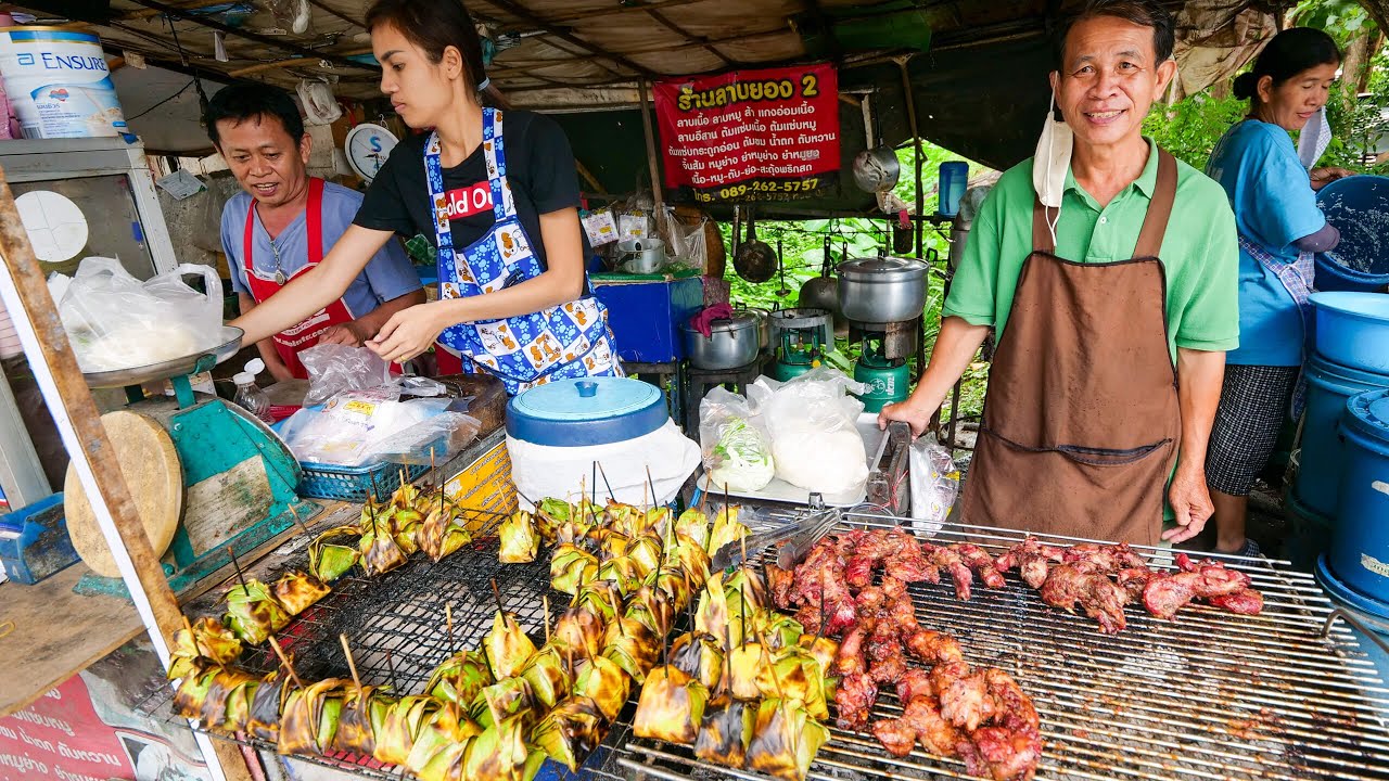 Street Food MEAT SWEATS!!   Roadside BREAKFAST in Chiang Mai! | ลาบเนื้อดิบ