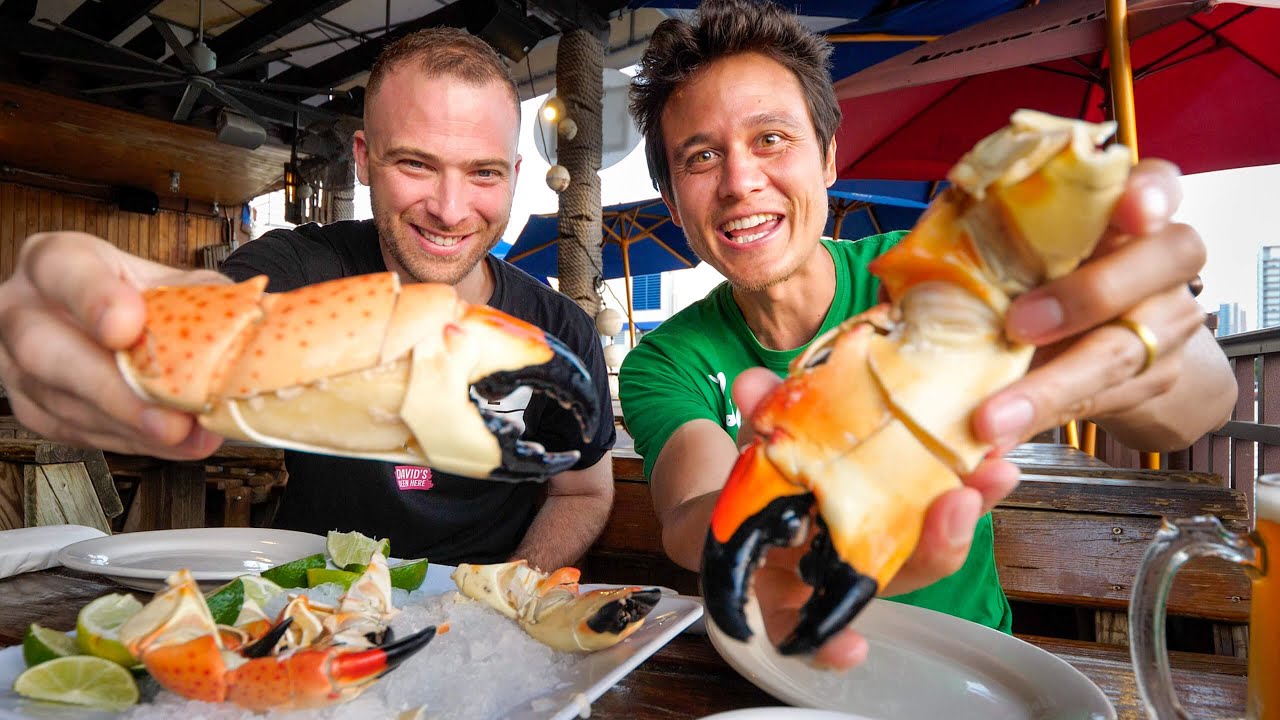 COLOSSAL Crab Claws!!   Ultimate MIAMI FOOD TOUR – Florida, USA (Part 2)