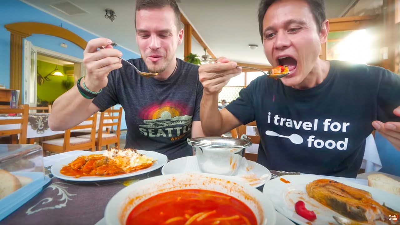 Europe’s SPICIEST FOOD  ️ ️ !! Hungarian Fisherman’s Soup   in Hungary!