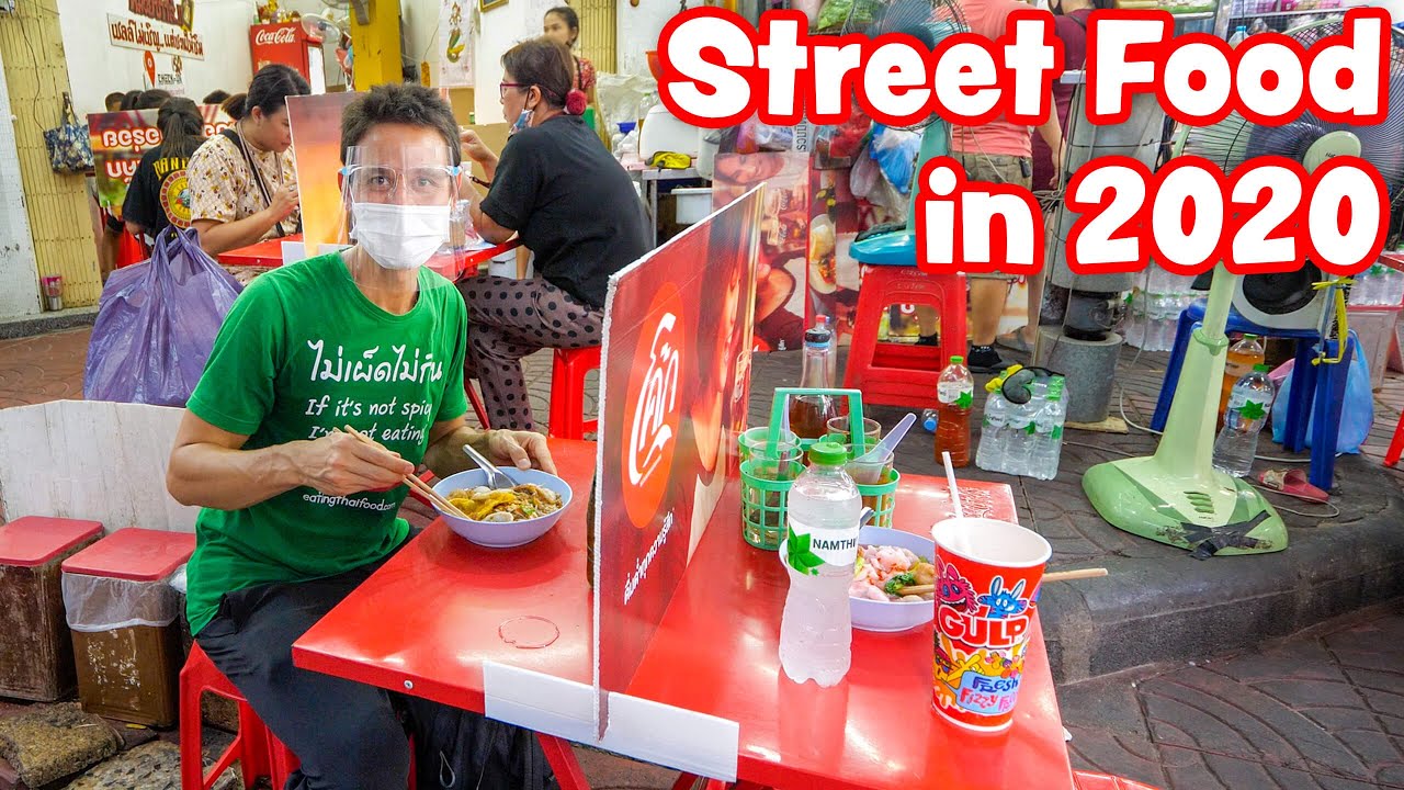 Street Food in 2020   Thai Food SOCIAL DISTANCING in Bangkok, Thailand!