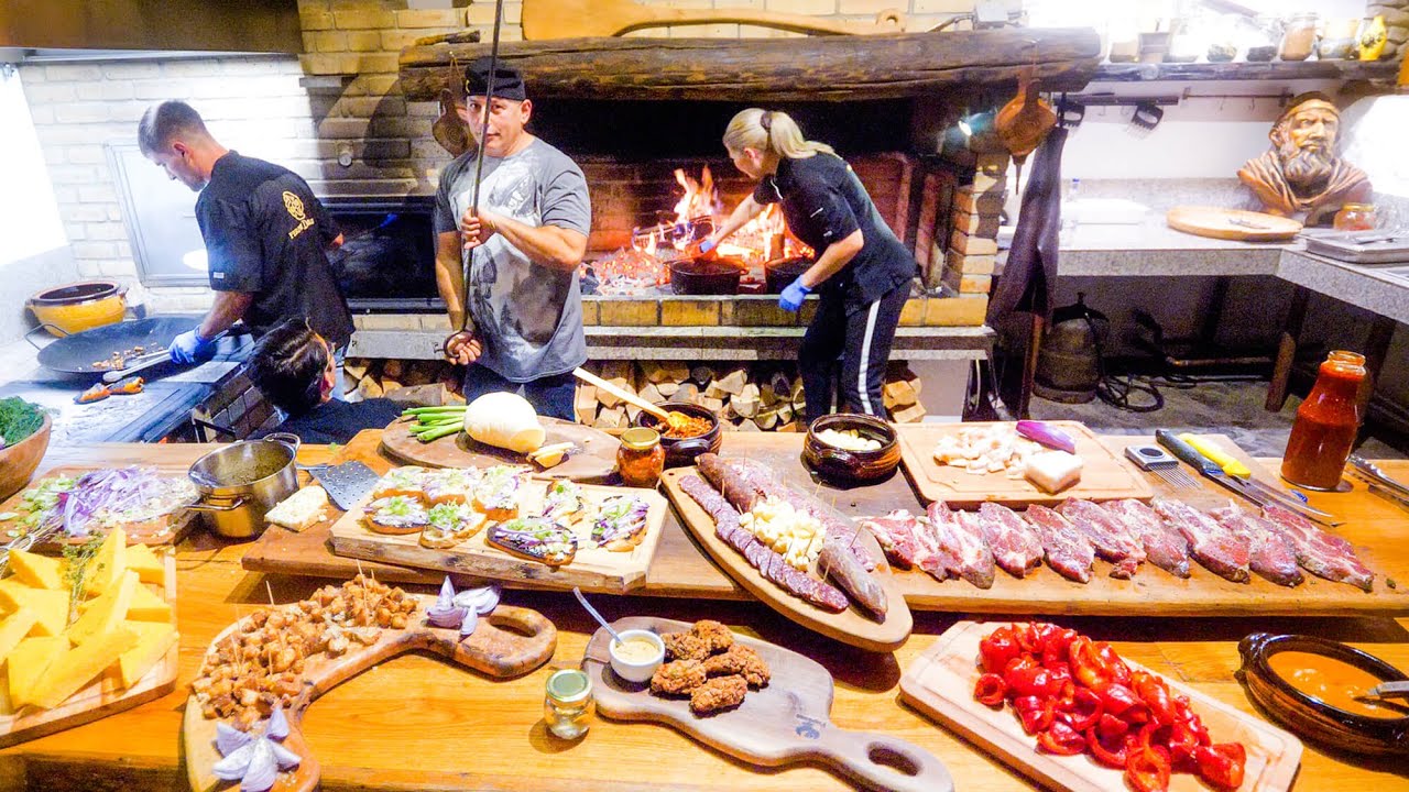 Insane Food in Romania – GIGANTIC MEDIEVAL BBQ + Mangalica Hairy Pig!