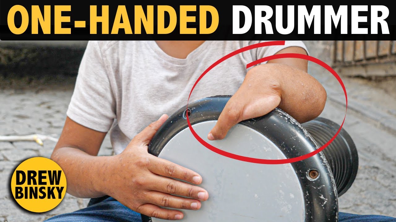 The ONE-HANDED DRUMMER (amazing talent!)
