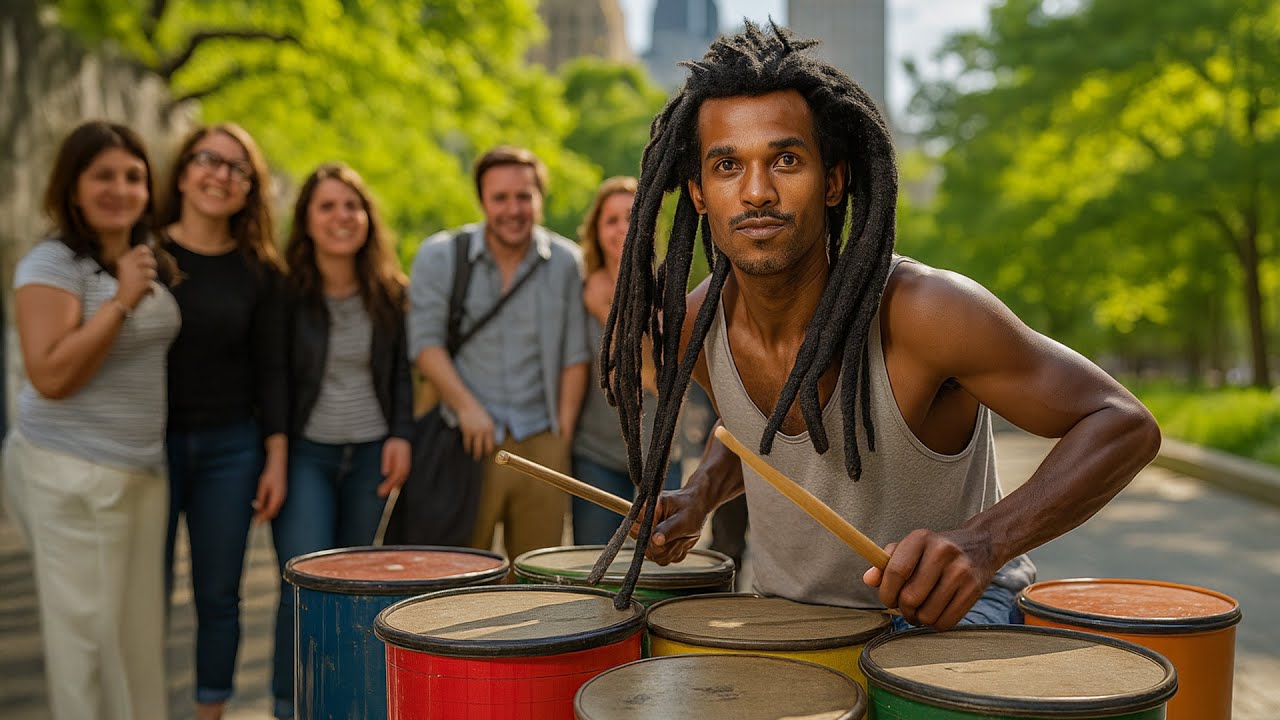 He Makes $400 Per Day as a Street Drummer in NYC