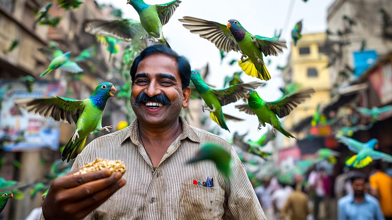 He Feeds 6,000 Birds Every Day On His Rooftop