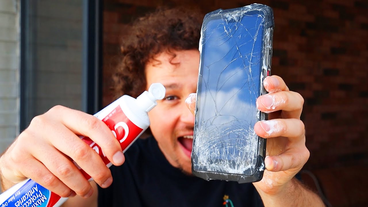Arregla tu pantalla rota con PASTA DENTAL | TikTok Hacks #4