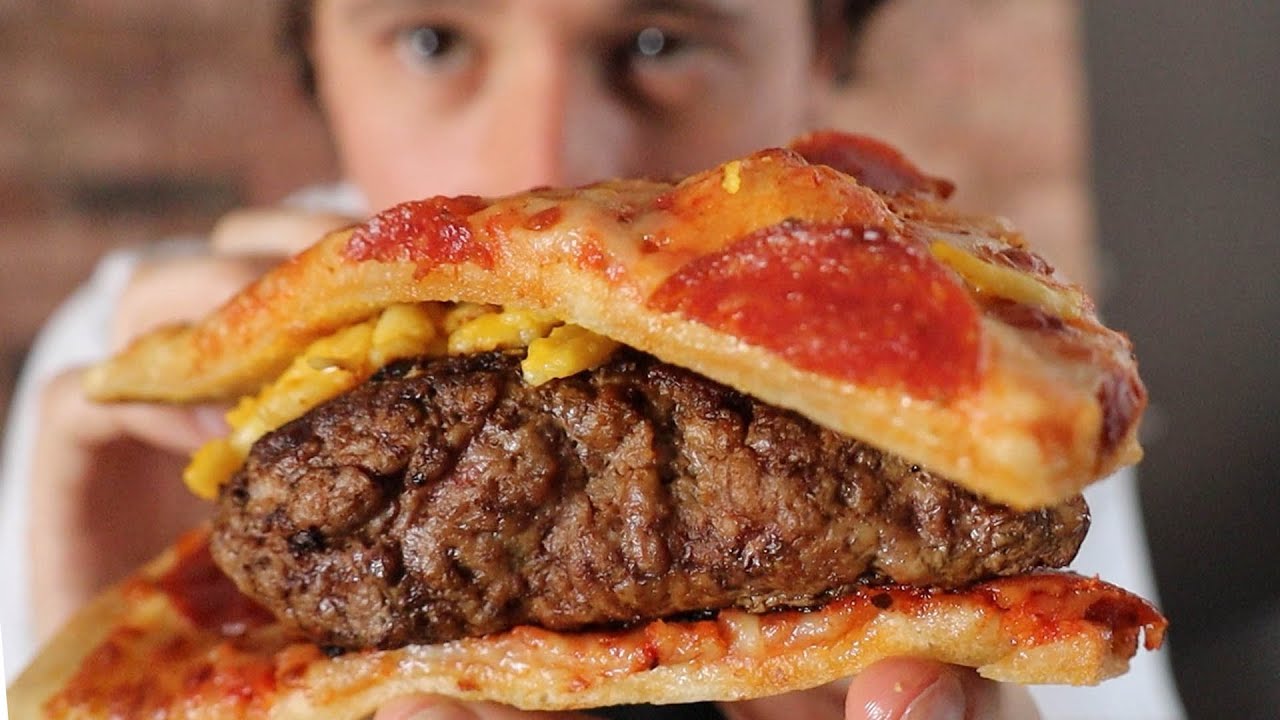 ¿Cómo hacer una PIZZA-HAMBURGUESA?   | Chef Luisillo  ‍