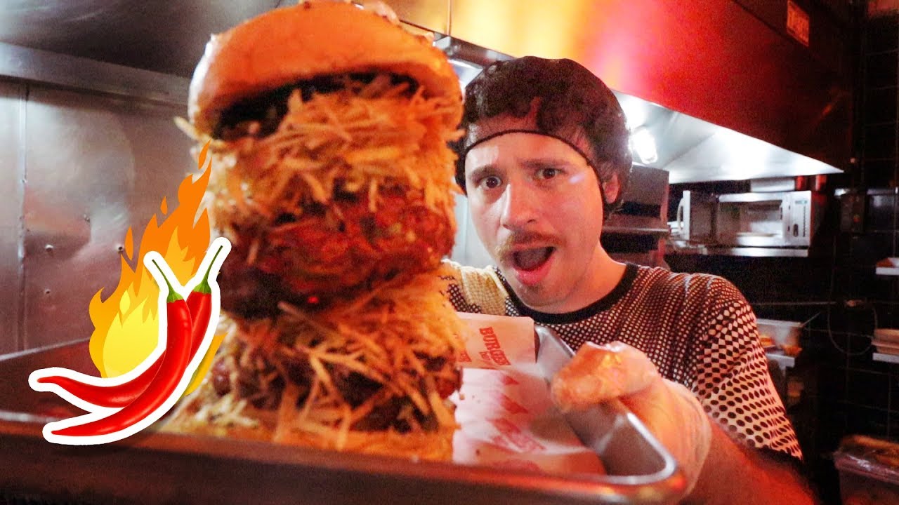 Preparé la hamburguesa MÁS PICANTE DEL MUNDO