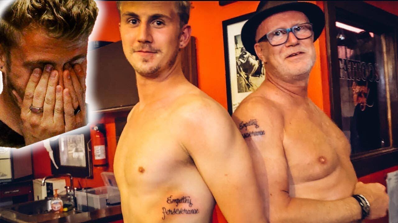 SURPRISING my dad with MATCHING TATTOOS and SKYDIVING!