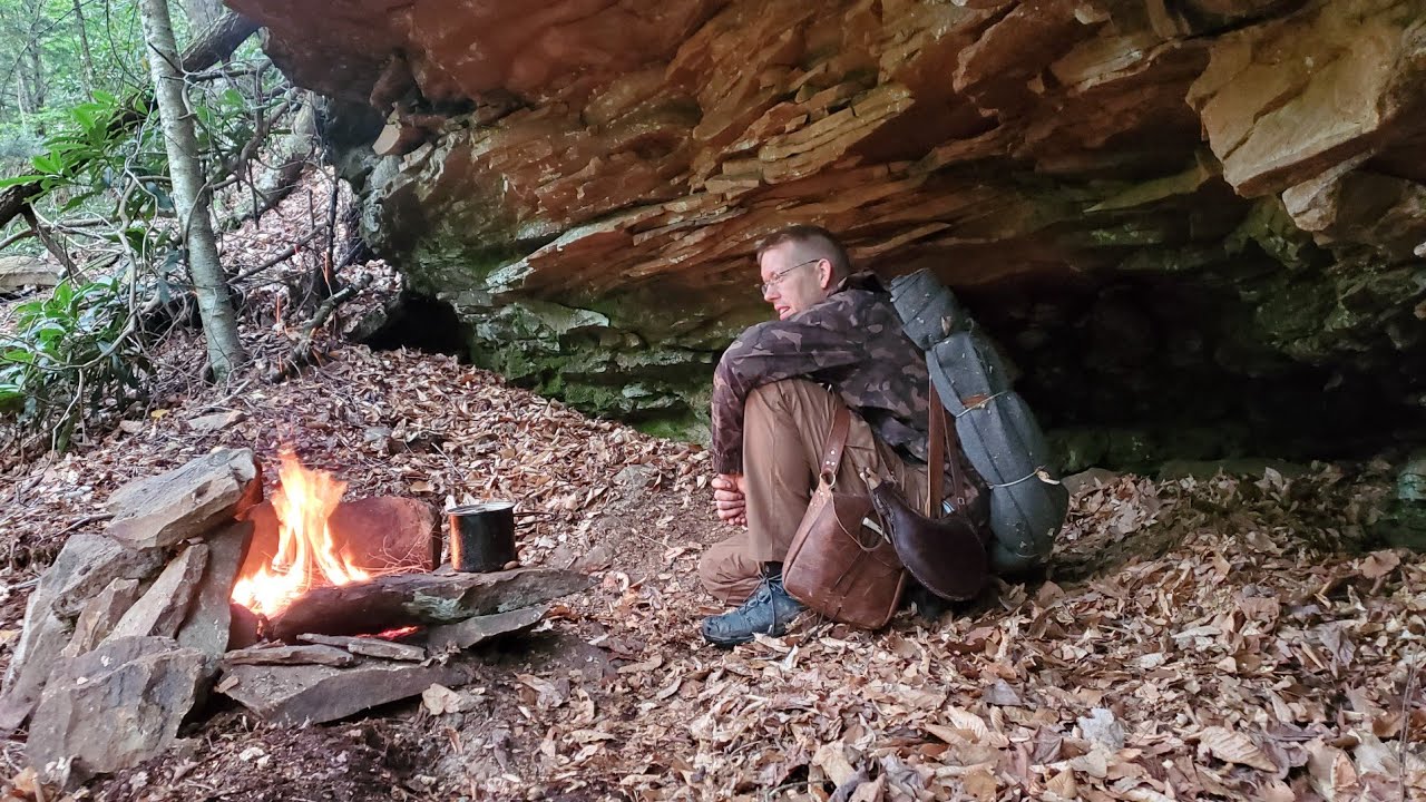 Old School Survival Camping – No Tent, No Sleeping Bag – Exploring Appalachia