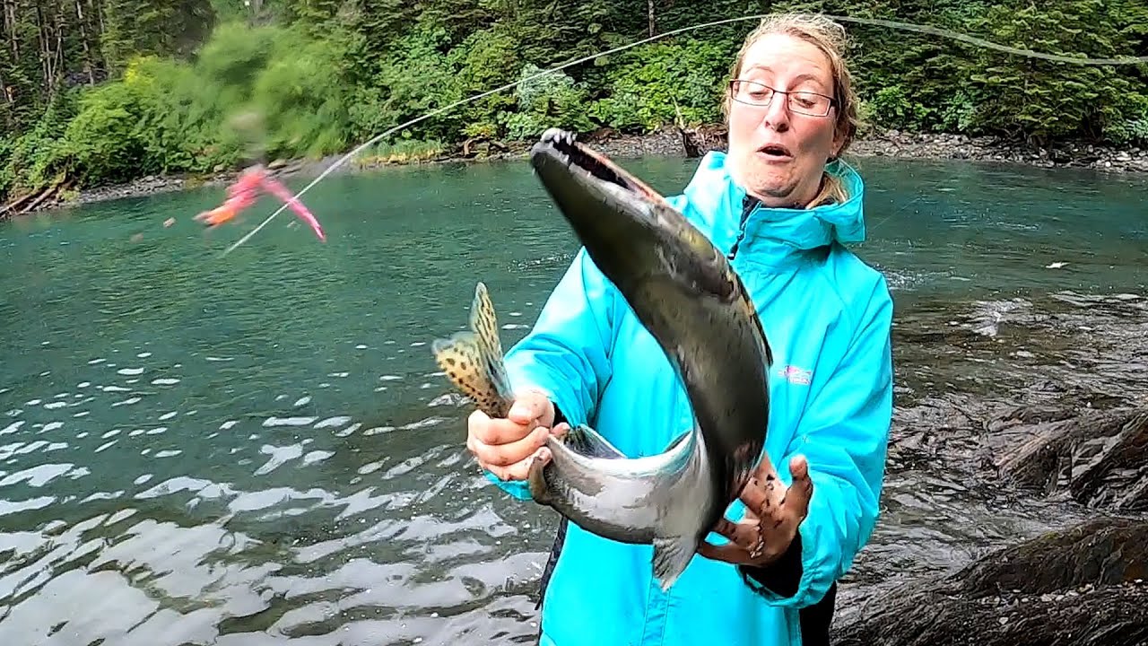 My Wife Went Fishing in Alaska WITHOUT ME!!! Monster Salmon & Broken Fishing Rods