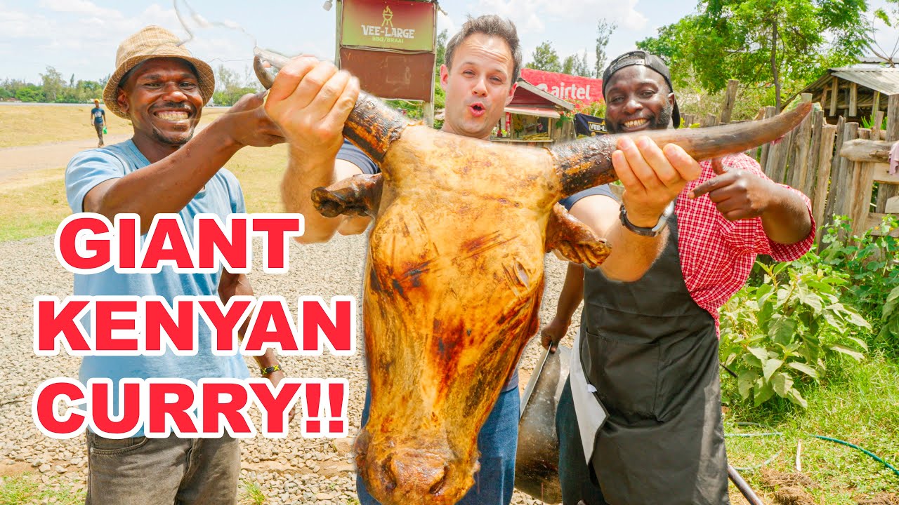 Eating WHOLE Cow Head Curry in Kenya – INSANELY Delicious Food of Kisumu, Kenya!