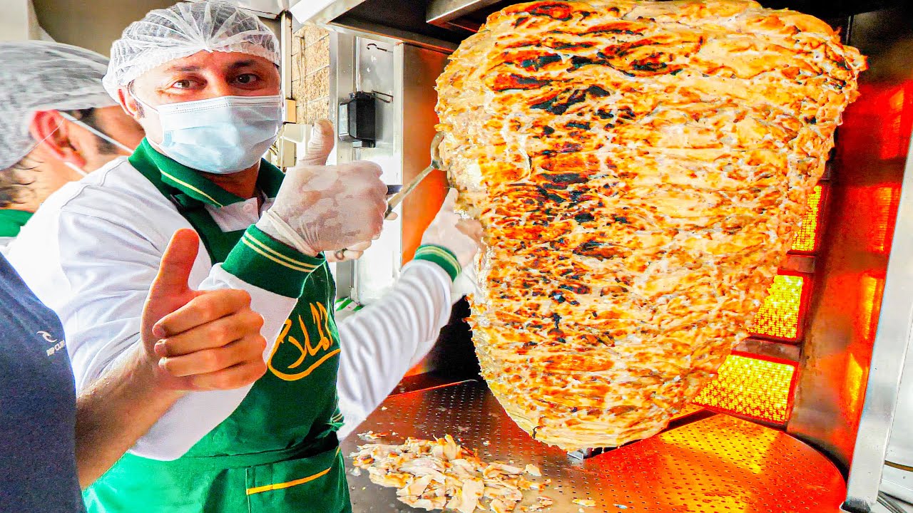 EXTREME 100KG Shawarma in Dubai – Dubai’s BIGGEST SPINNING MEAT!!!