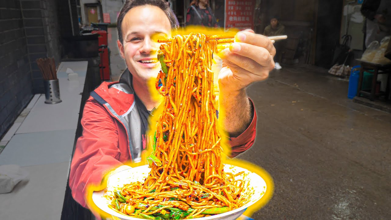 The BEST Noodles in the WORLD!!! Chinese FIRE NOODLE + Street Food Tour of Chongqing – EXTREME!!!
