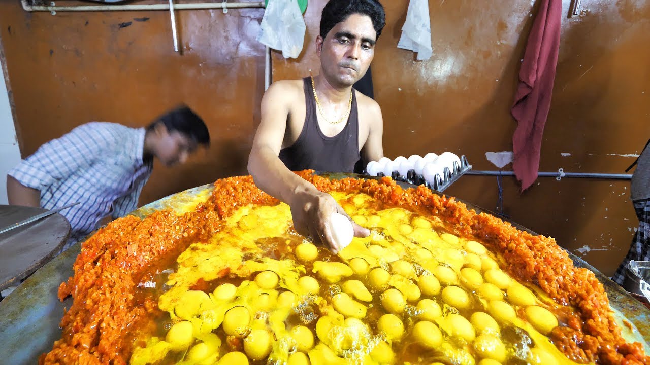 Indian Street Food in Mumbai – 400 Egg BIGGEST Scrambled Eggs + BEST Seafood in Mumbai, India!!!