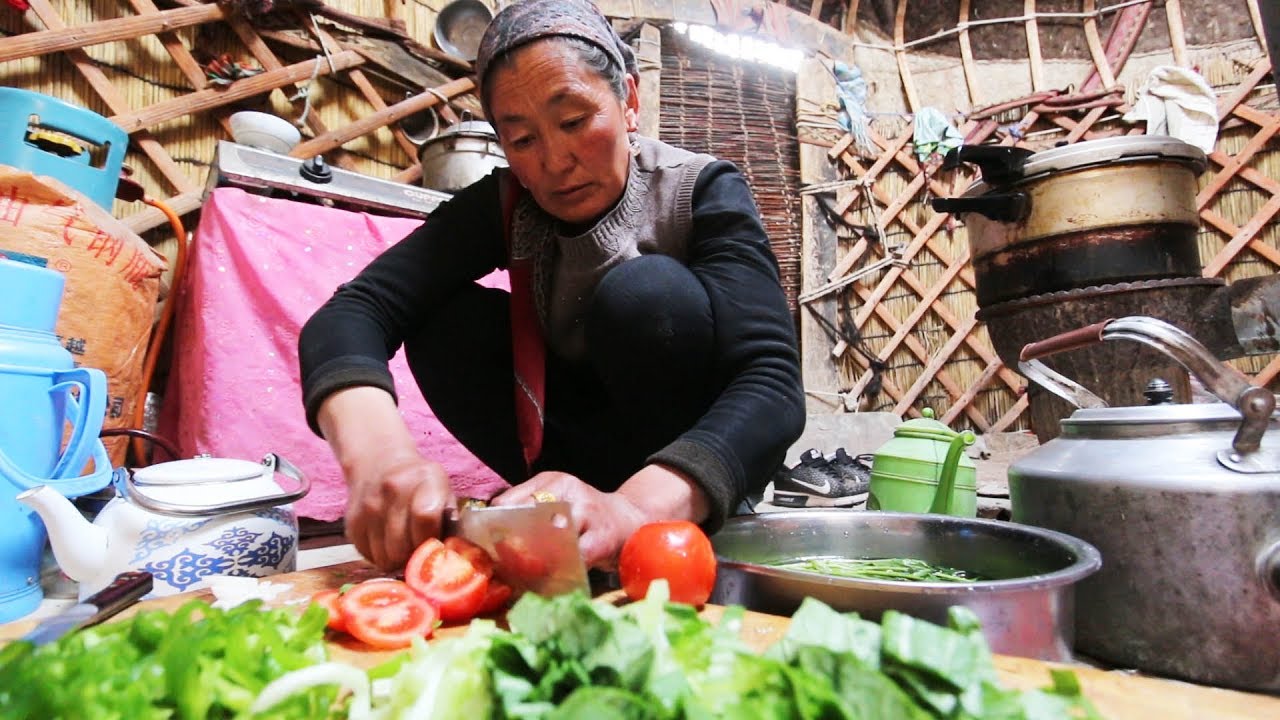 CHINESE YURT CAMPING – INCREDIBLE Tiny House Yurt FOOD in NEVER-SEEN China! SILK ROAD Street Food!