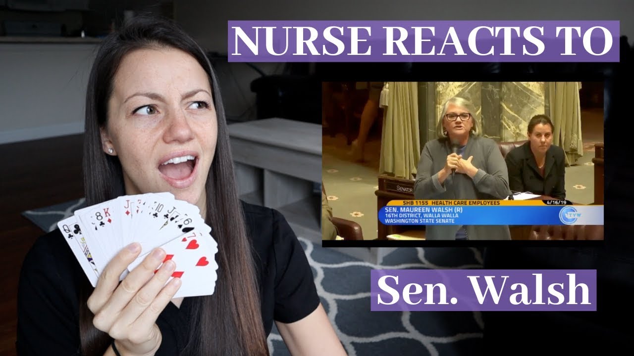 Nurse Reacts to Senator Maureen Walsh Playing Cards Video