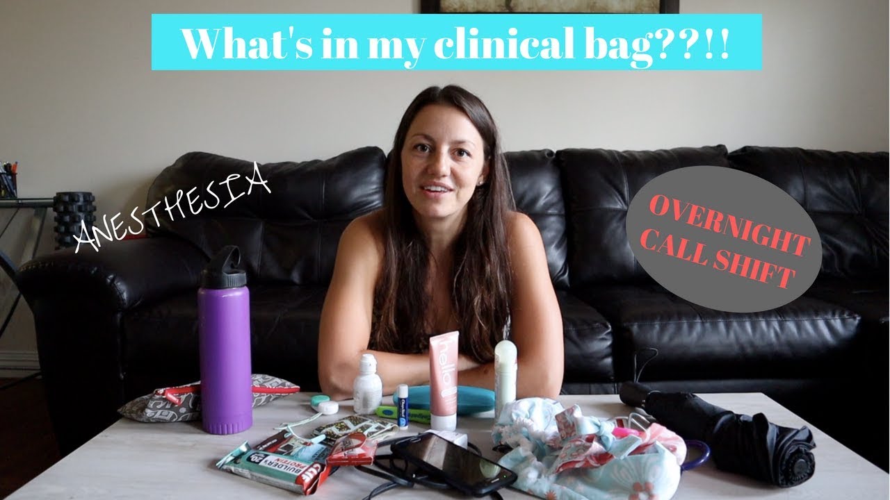 CRNA SCHOOL | What’s in my clinical bag? Busy call shift vlog!