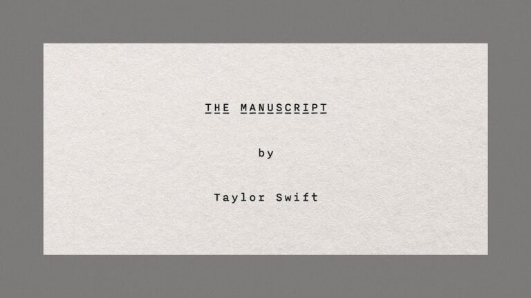 Taylor Swift - The Manuscript (Official Lyric Video)