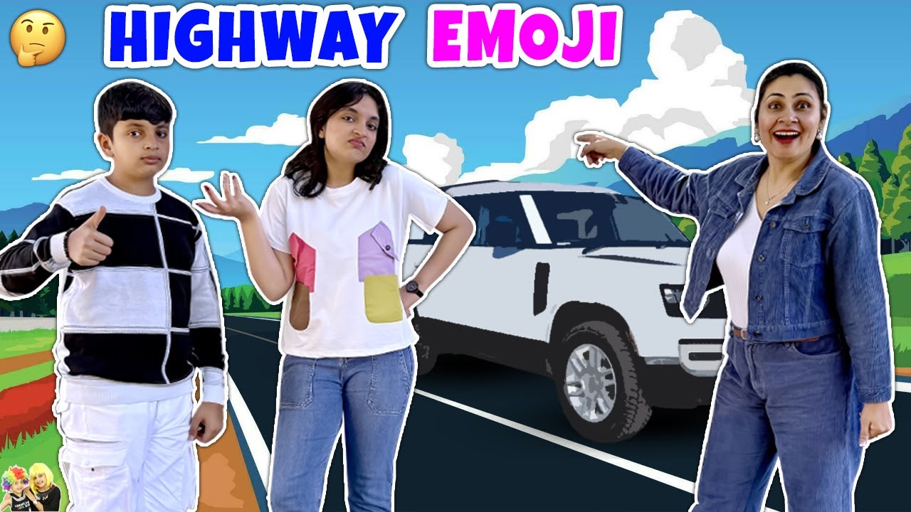 HIGHWAY EMOJI | Comedy Family Challenge on Highway | Aayu and Pihu Show