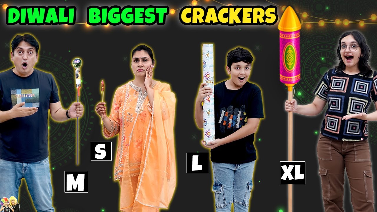 DIWALI BIGGEST CRACKERS | S M L XL Crackers | Diwali Celebration with family | Aayu and Pihu Show