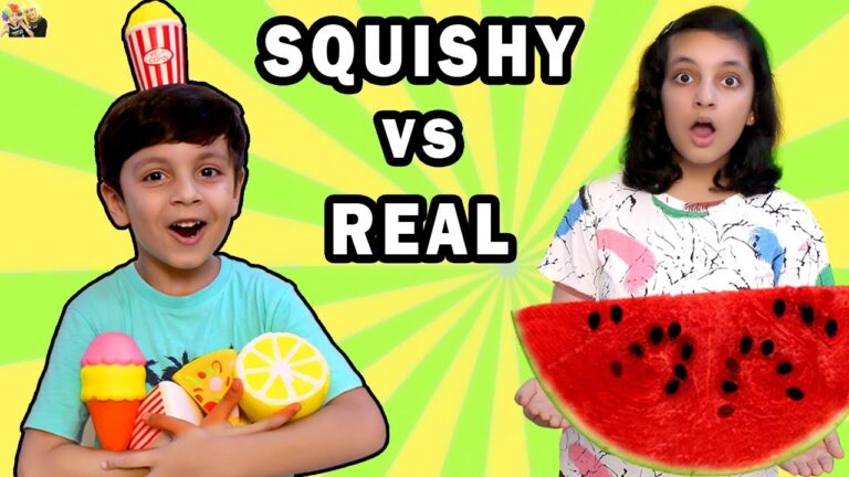 SQUISHY VS REAL FOOD CHALLENGE | Funny Eating Challenge Aayu and Pihu Show hq720