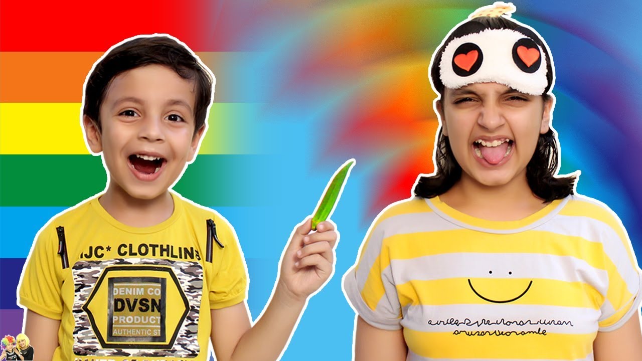 COLOUR CHALLENGE | Funny Blindfold Eating Challenge | Aayu and Pihu Show