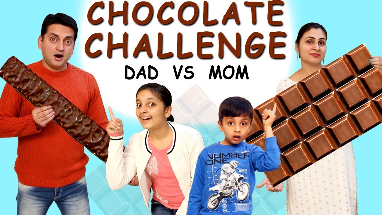 CHOCOLATE CHALLENGE | Funny Family | Mom vs Dad Blindfold Challenge | Aayu and Pihu Show