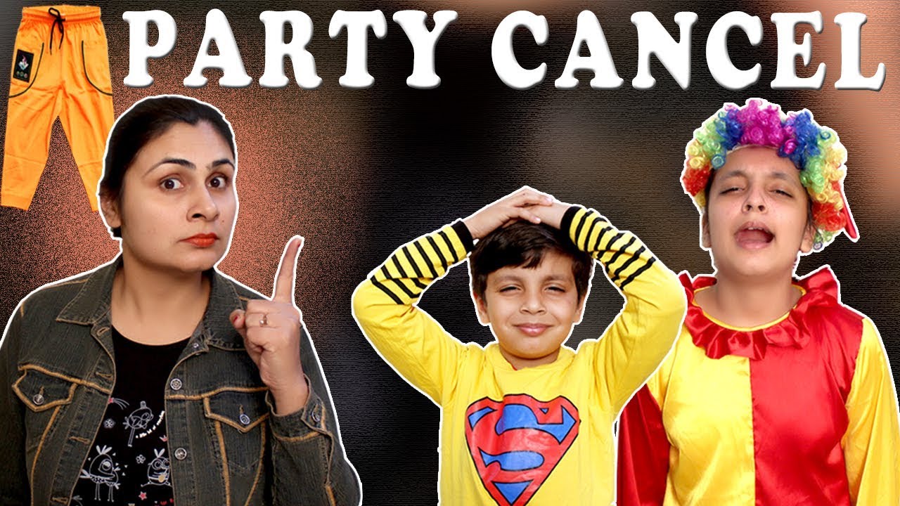 MORAL STORY FOR KIDS | PARTY CANCEL Funny Bloopers Types of kids in Party Aayu and Pihu Show