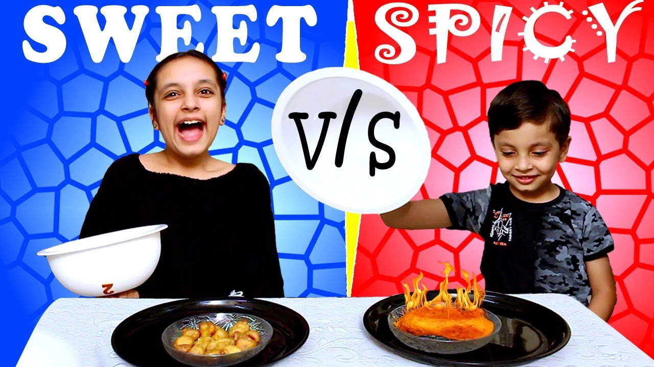 SPICY vs SWEET challenge | Funny Kids | Tasty snacks for kids | Aayu and Pihu Show