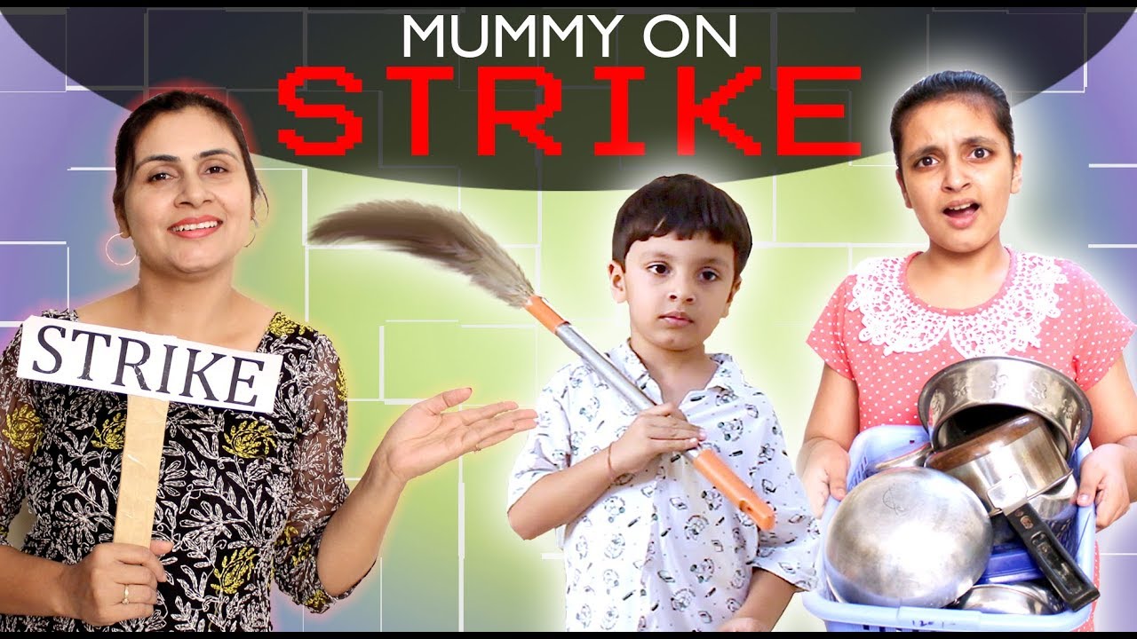MORAL STORY FOR KIDS – MUMMY ON STRIKE | Fun and Good habits | Aayu and Pihu Show