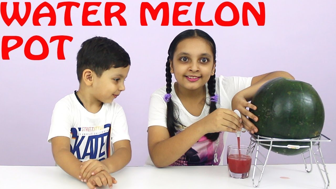 WATERMELON POT | Indian Kids cooking | Beat the heat with juice dispenser | Aayu and Pihu Show