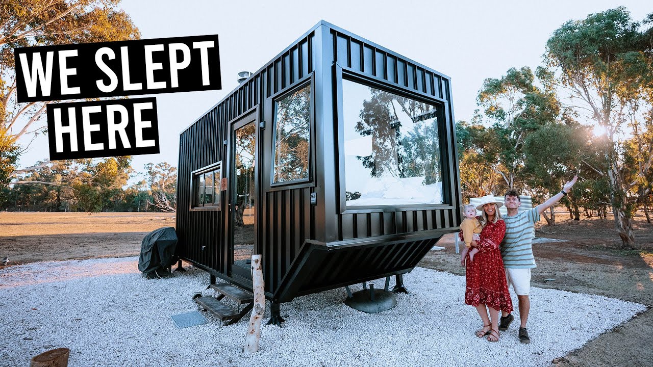 We Slept In a MINIMALISTIC TINY HOME (Full Tour)
