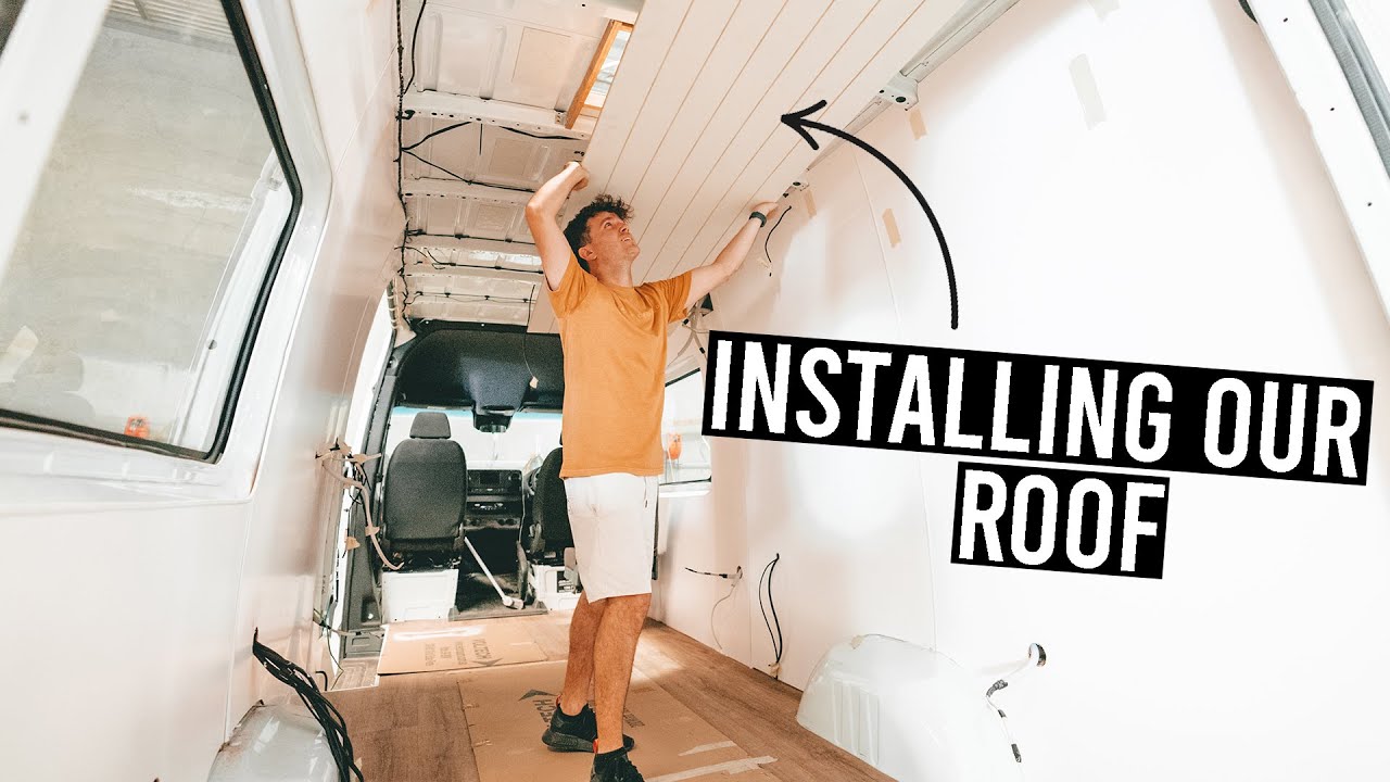 VAN LIFE BUILD: Installing Our Ceiling & Building Furniture