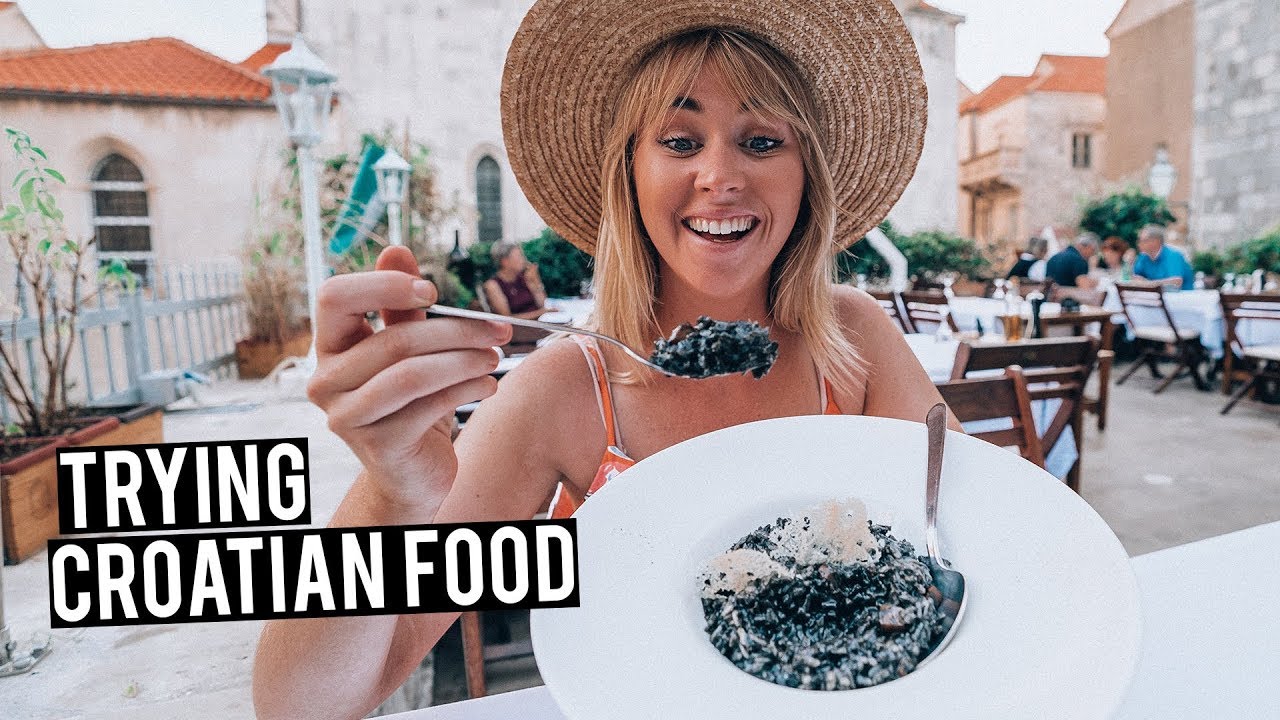 We Tried Traditional Croatian Food | Black Squid Ink Risotto!
