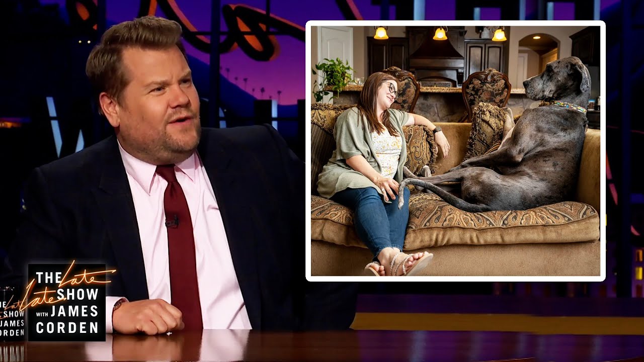 James Corden Has A Bone To Pick w/ World’s Biggest Dog