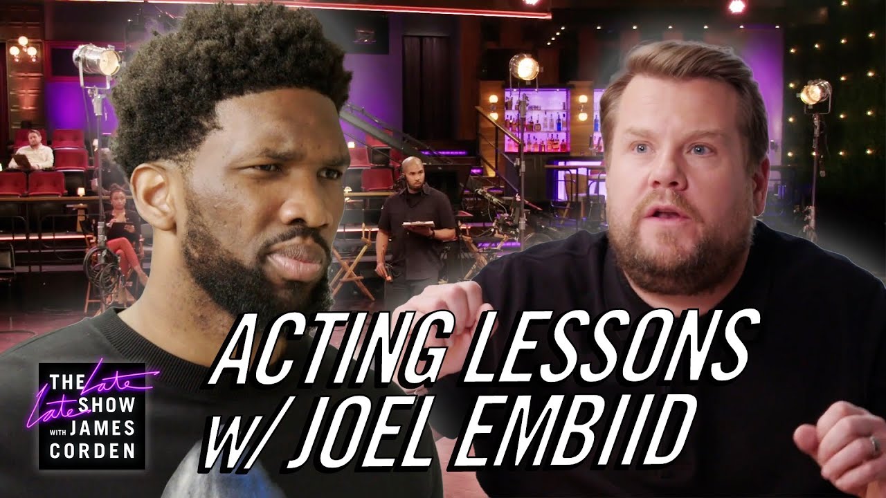 Joel Embiid Takes Acting Lessons from James Corden