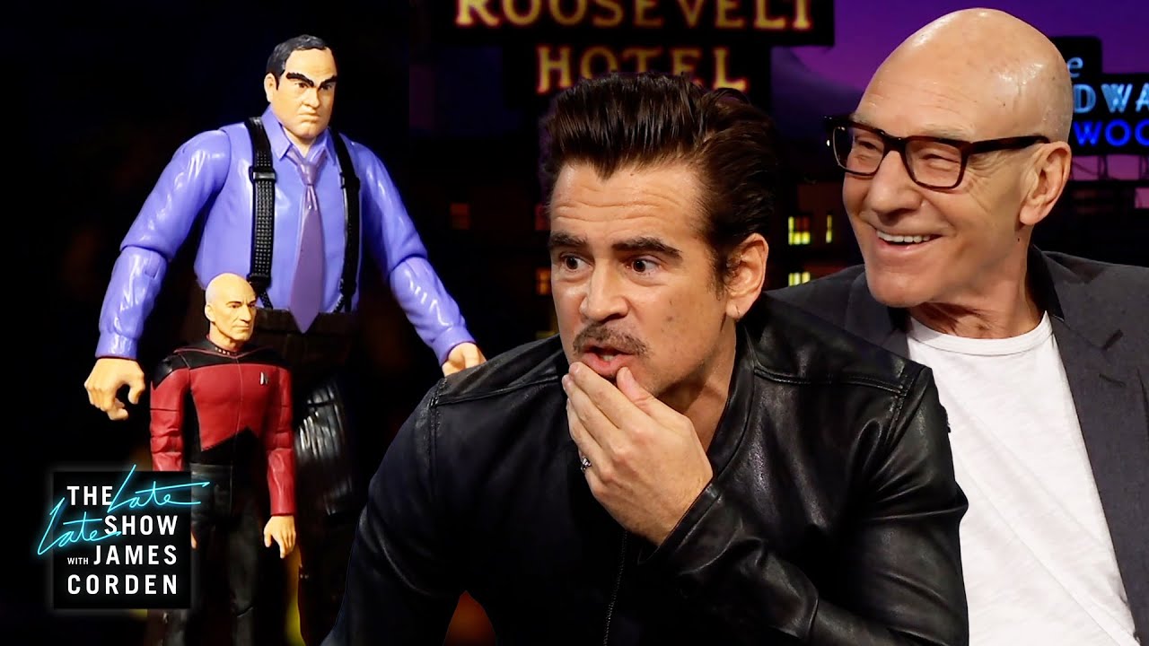 Patrick Stewart & Colin Farrell Compare Action Figures