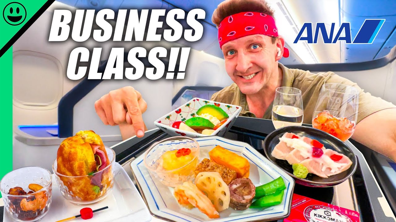 Eating Japanese Food at 30,000 Feet!! LA to Tokyo!!