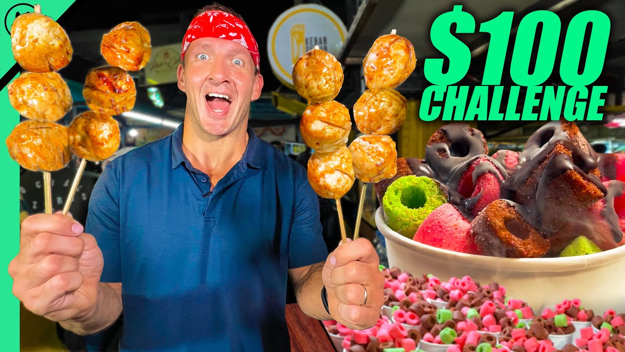 $100 Jakarta Street Food Challenge!! Indonesia’s Heart Attack Foods!!