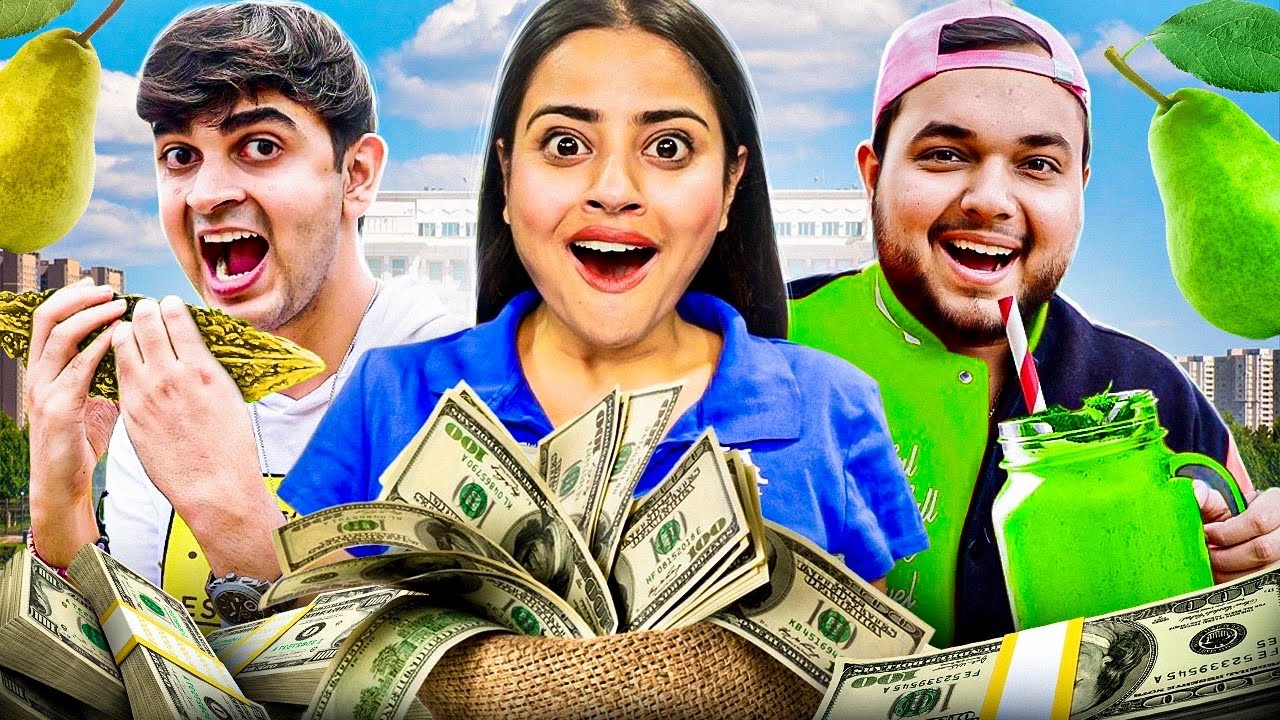 Yellow vs Green Food Eating Challenge for Rs 50,000 !