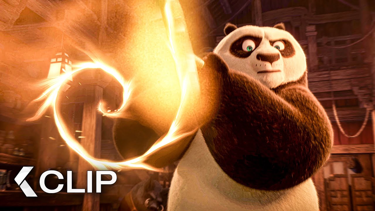 Po & Zhen Fight Goons In A Tavern Scene – KUNG FU PANDA 4 (2024)