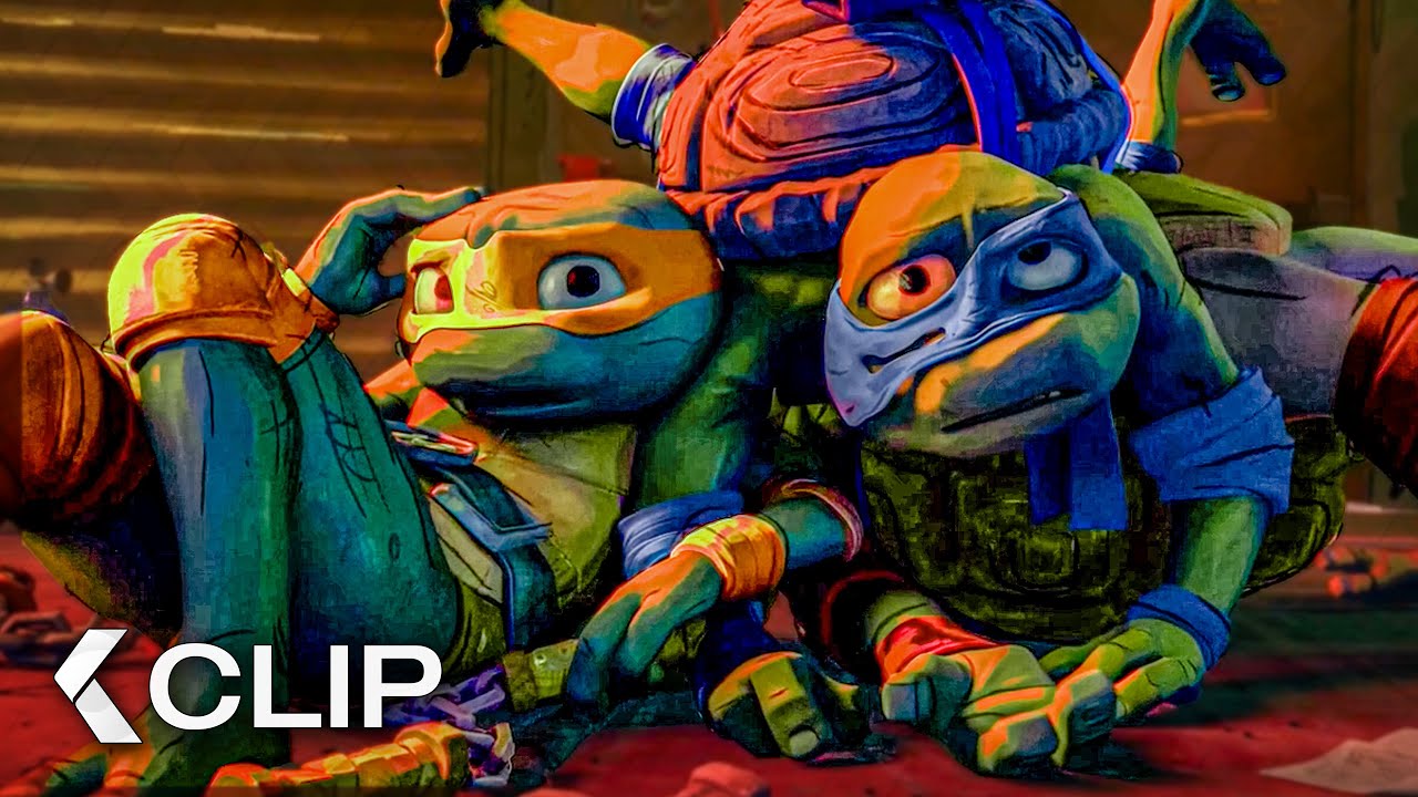 Ninja Turtles vs. Criminals Fight Scene – Teenage Mutant Ninja Turtles: Mutant Mayhem (2023)