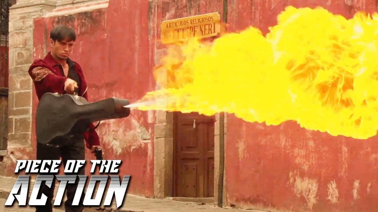 Guitar Case Flamethrower Fight | Once Upon A Time In Mexico