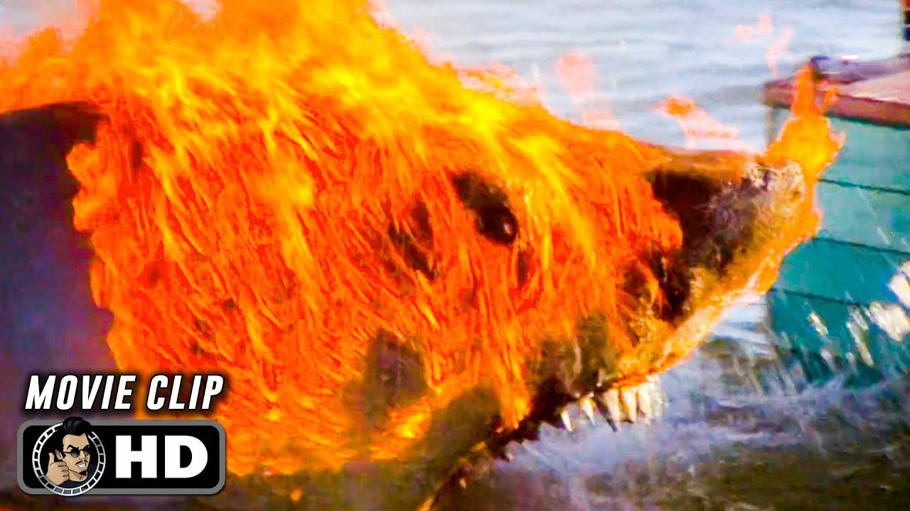 Shark On Fire Scene | JAWS 2 (1978) Movie CLIP HD