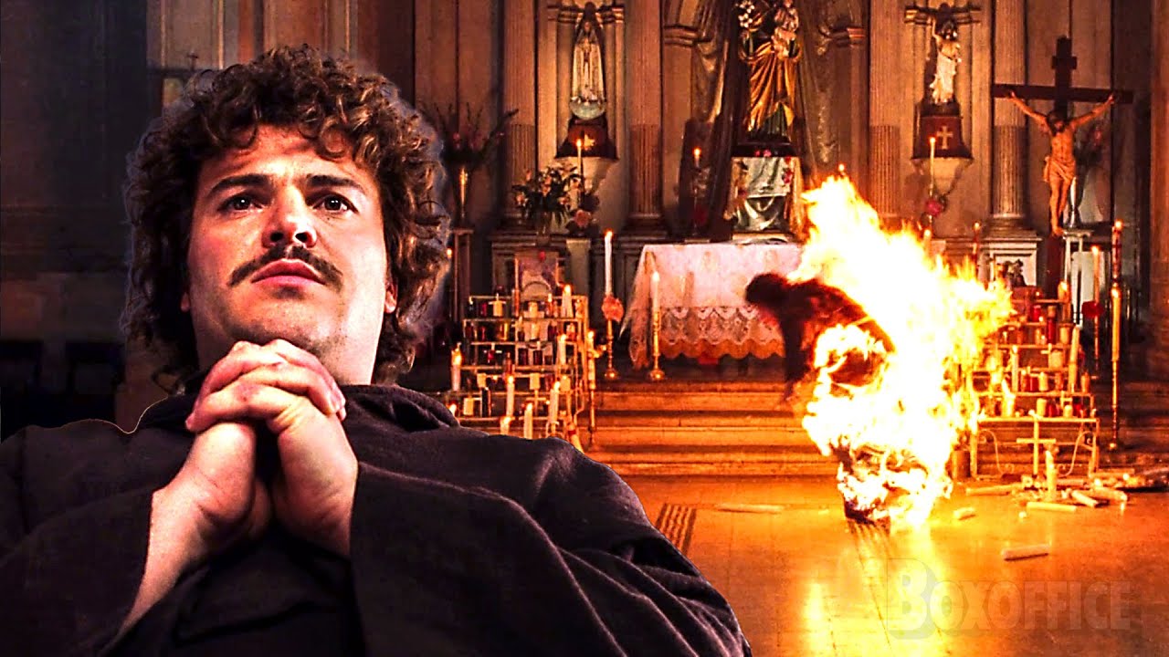 Clumsy Monk catches Fire While Preying | Nacho Libre | CLIP